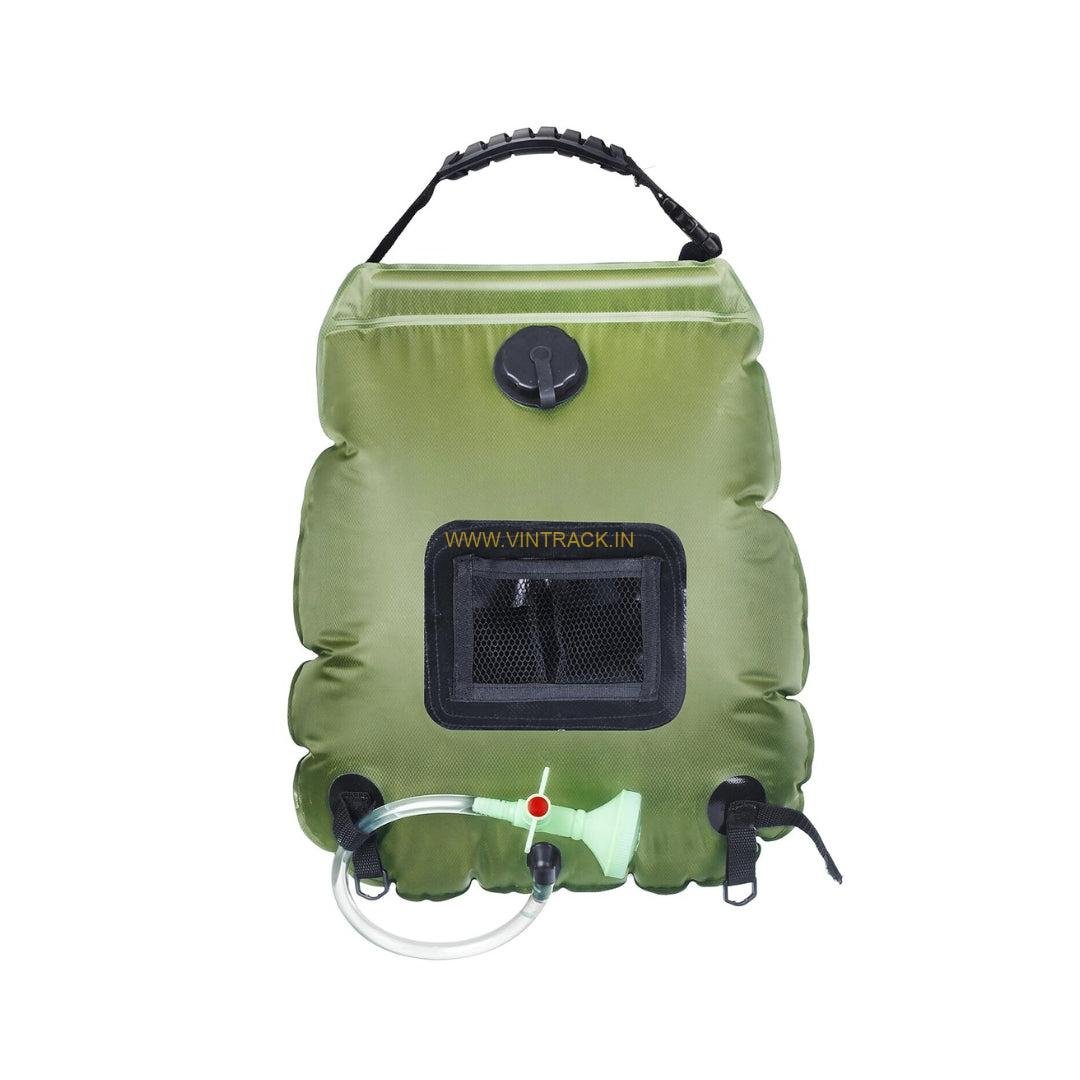 Premium Camping Shower Bag 20L | Solar Heated Portable Outdoor Shower Bag with Hanging Strap & Shower Head | Foldable, Leak-Proof Water Bag for Hiking, Trekking, Beach & Travel