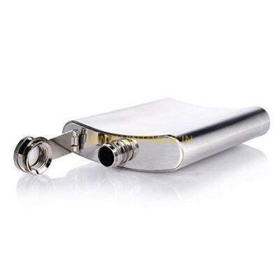 Stainless Steel Hip Flask 8oz / 237ml | Portable Pocket Whiskey Flask with Screw Cap | Leak-Proof Liquor Flask for Travel, Camping, Hiking & Outdoor Use