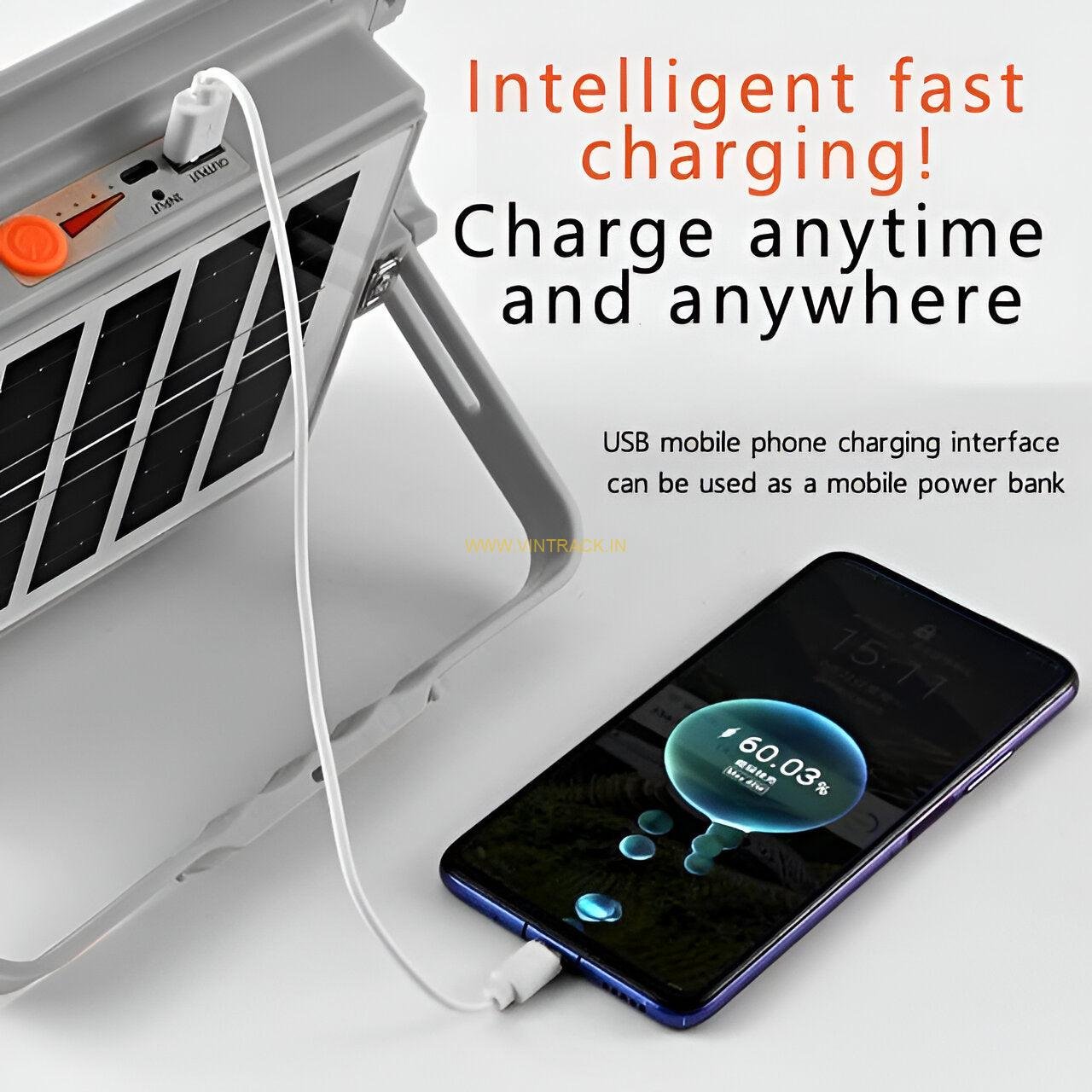 Multi-function Outdoor Solar Charging Camping LED Light 200W | Portable Solar Lantern with USB & Emergency Power PS183 - Image 3