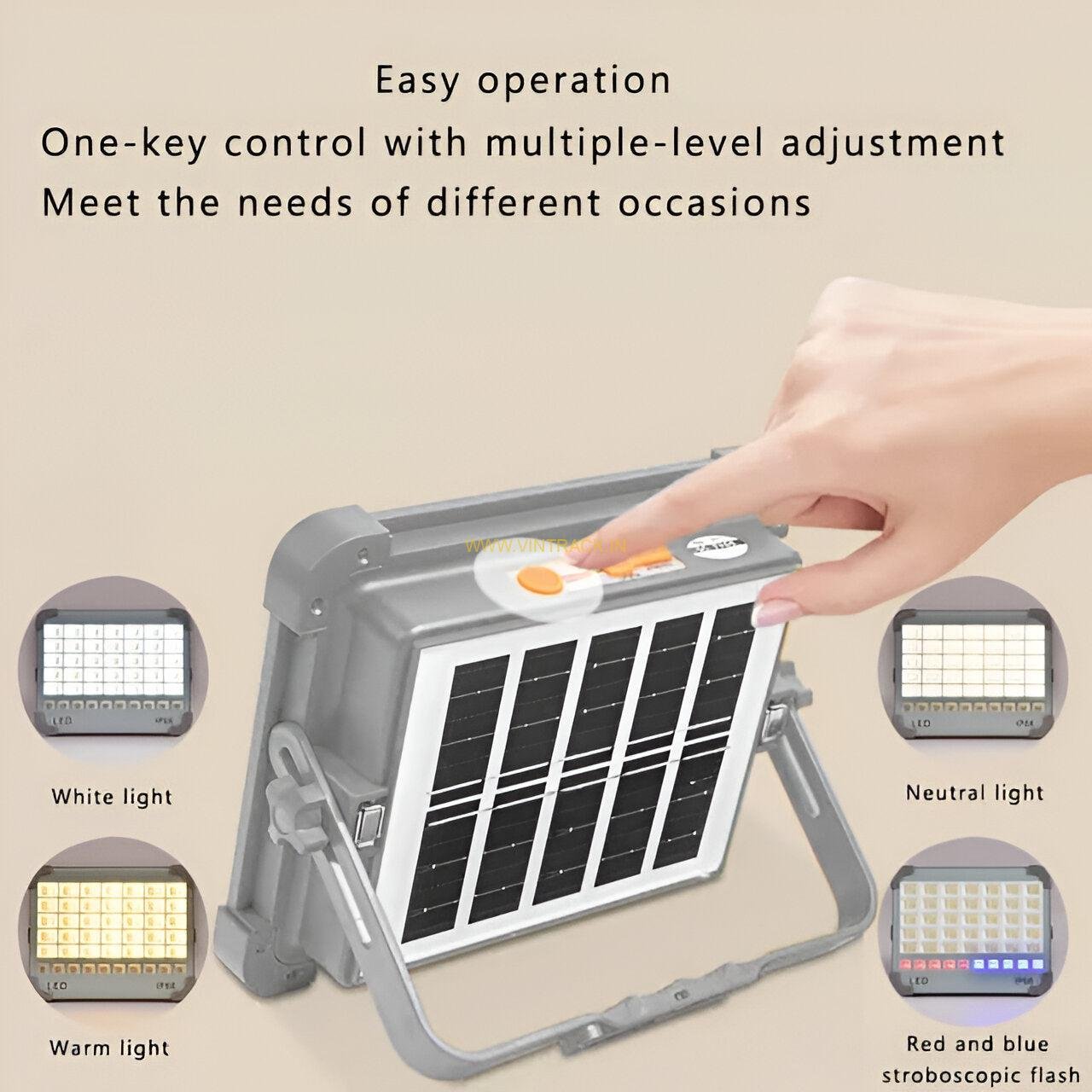 Multi-function Outdoor Solar Charging Camping LED Light 200W | Portable Solar Lantern with USB & Emergency Power PS183 - Image 4