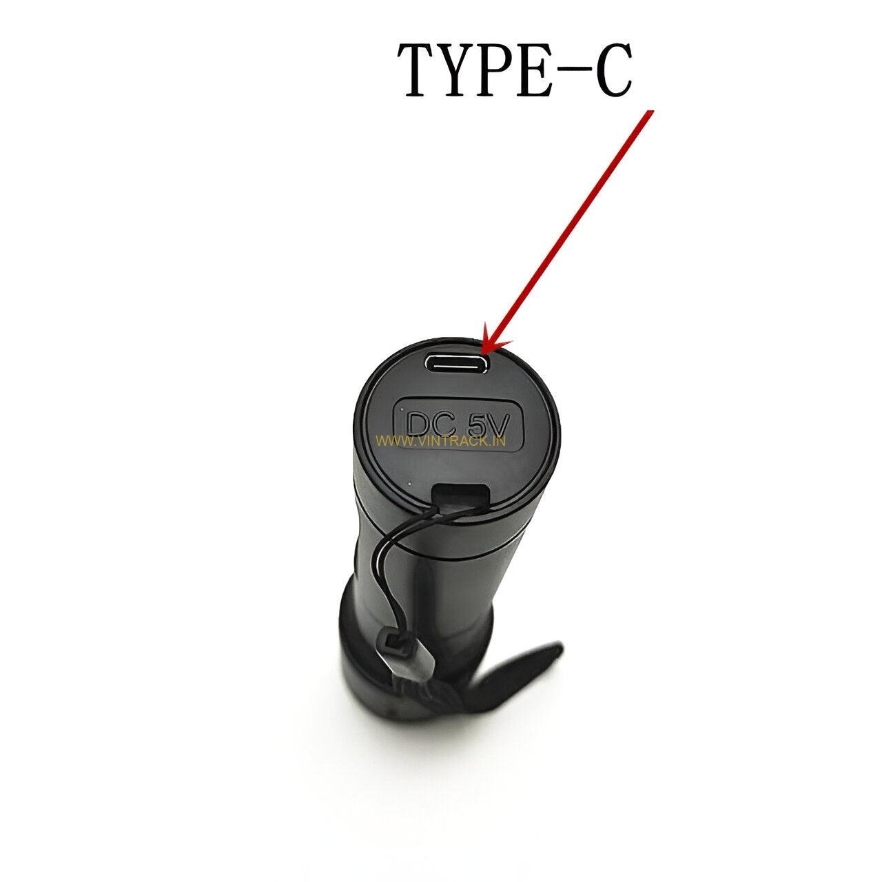 Multi-Functional USB Rechargeable LED Torch 3-Mode Flashlight PS237 | Portable Metal Torch for Camping, Hiking, Travel & Emergency Use