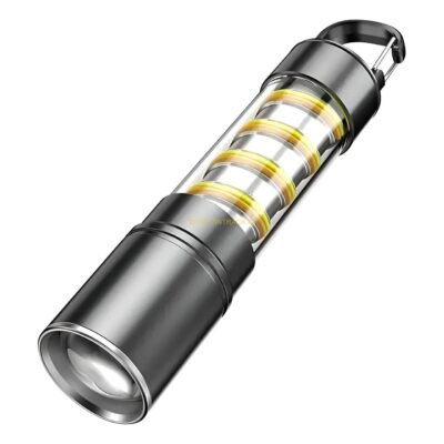 Multi-Function Hanging Hook Camping Flashlight PS239 | Rechargeable LED Torch Light for Outdoor, Hiking, Travel & Emergency Use