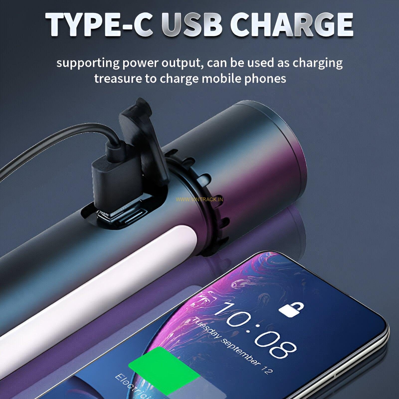 COB LED Super Bright Torch Flashlight Rechargeable with Hook PS241 | Portable Camping, Hiking & Emergency Light - Image 5