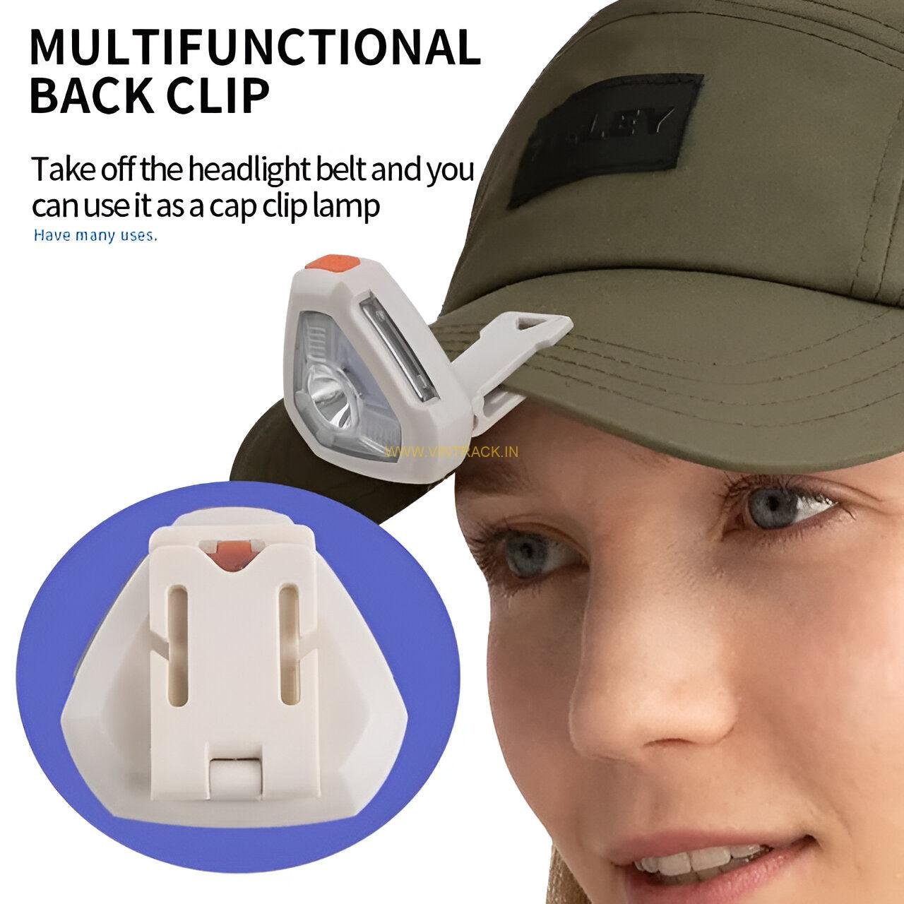 Multi-Functional Portable Rechargeable Hat Clip Headlight PS243 | LED Cap Light for Camping, Hiking, Fishing & Outdoor Adventures - Image 2
