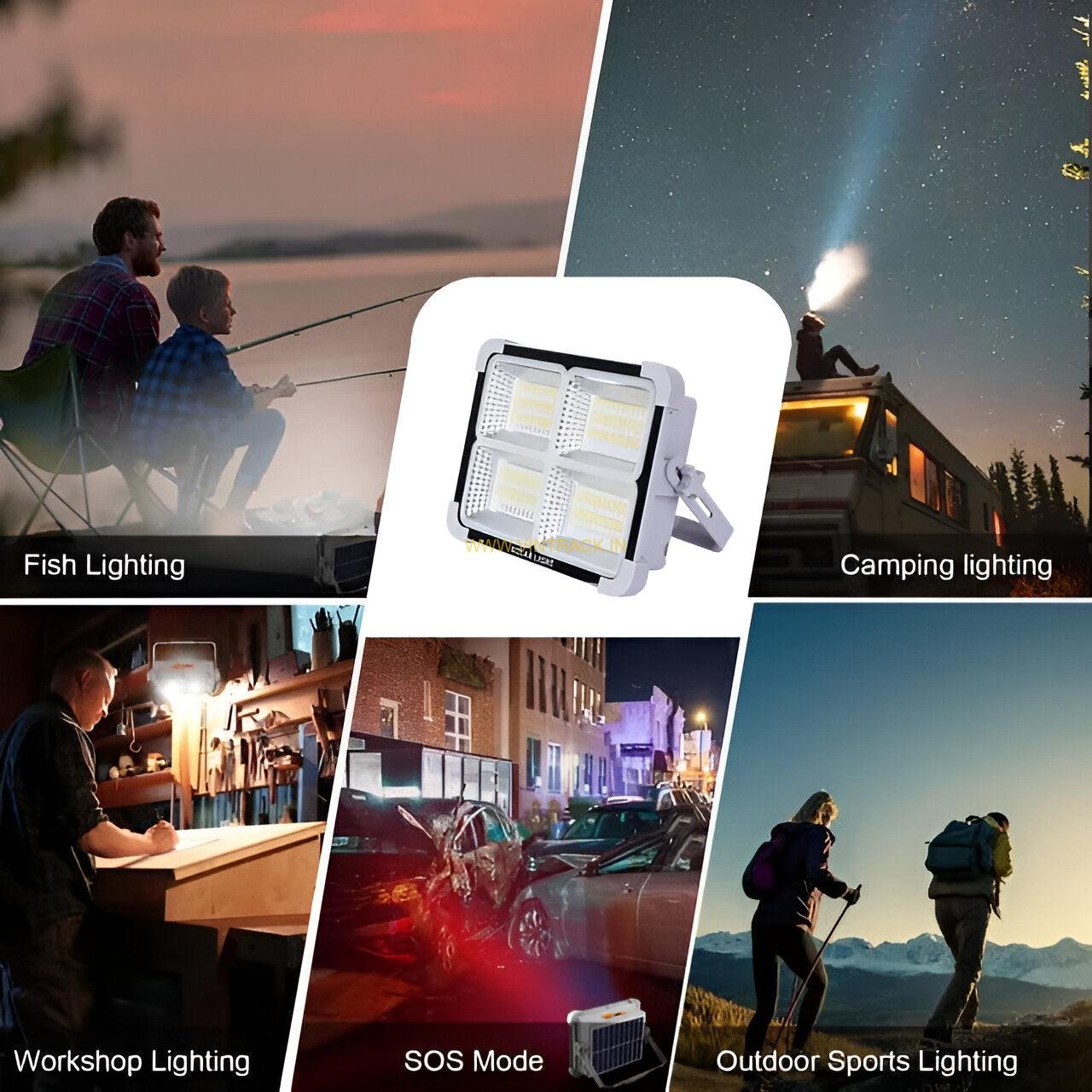 USB Rechargeable Solar LED Camping Light 100W PS22 | Portable Outdoor Lantern for Hiking, Trekking, Travel & Emergency Use - Image 2