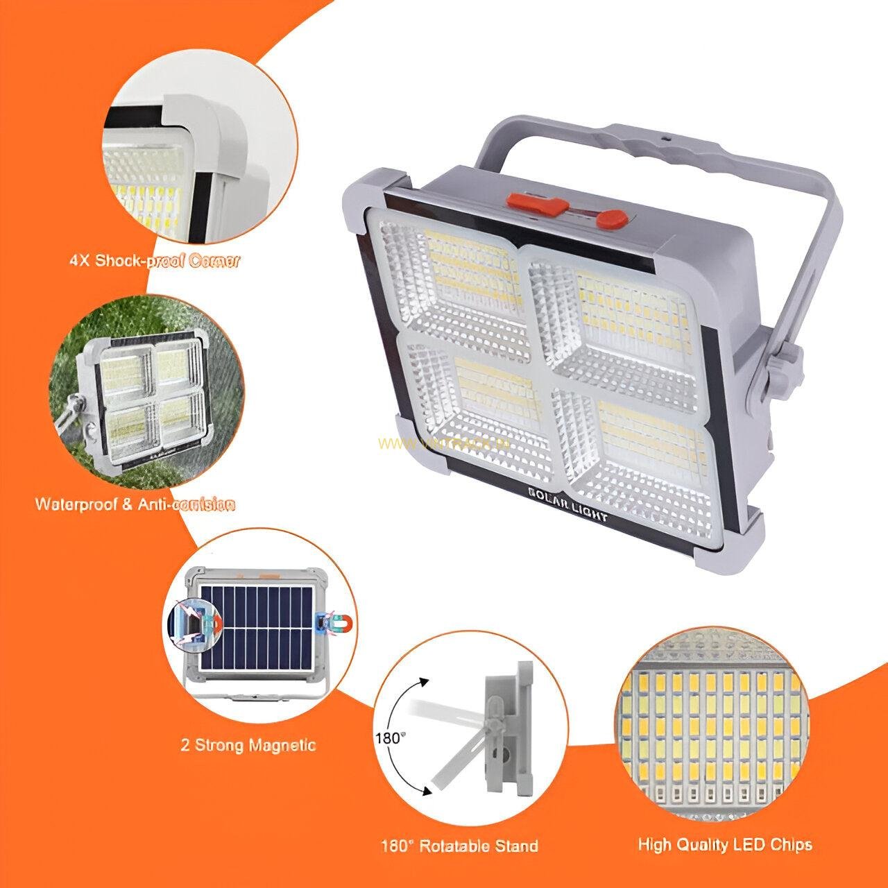 USB Rechargeable Solar LED Camping Light 100W PS22 | Portable Outdoor Lantern for Hiking, Trekking, Travel & Emergency Use - Image 3