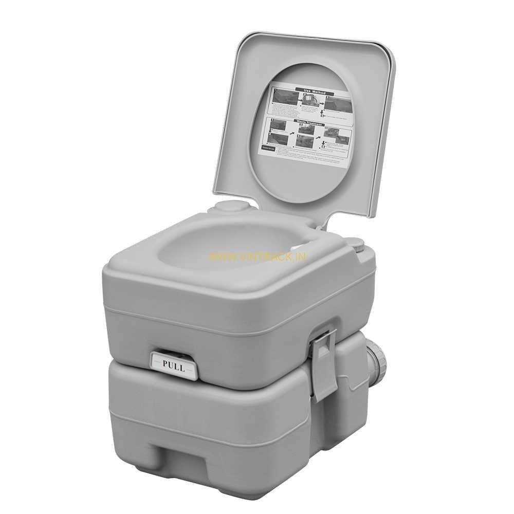 PS205 Small Waterless Portable Toilet Seat – Durable Plastic WC for Bus, Camping, Outdoor & Travel Use