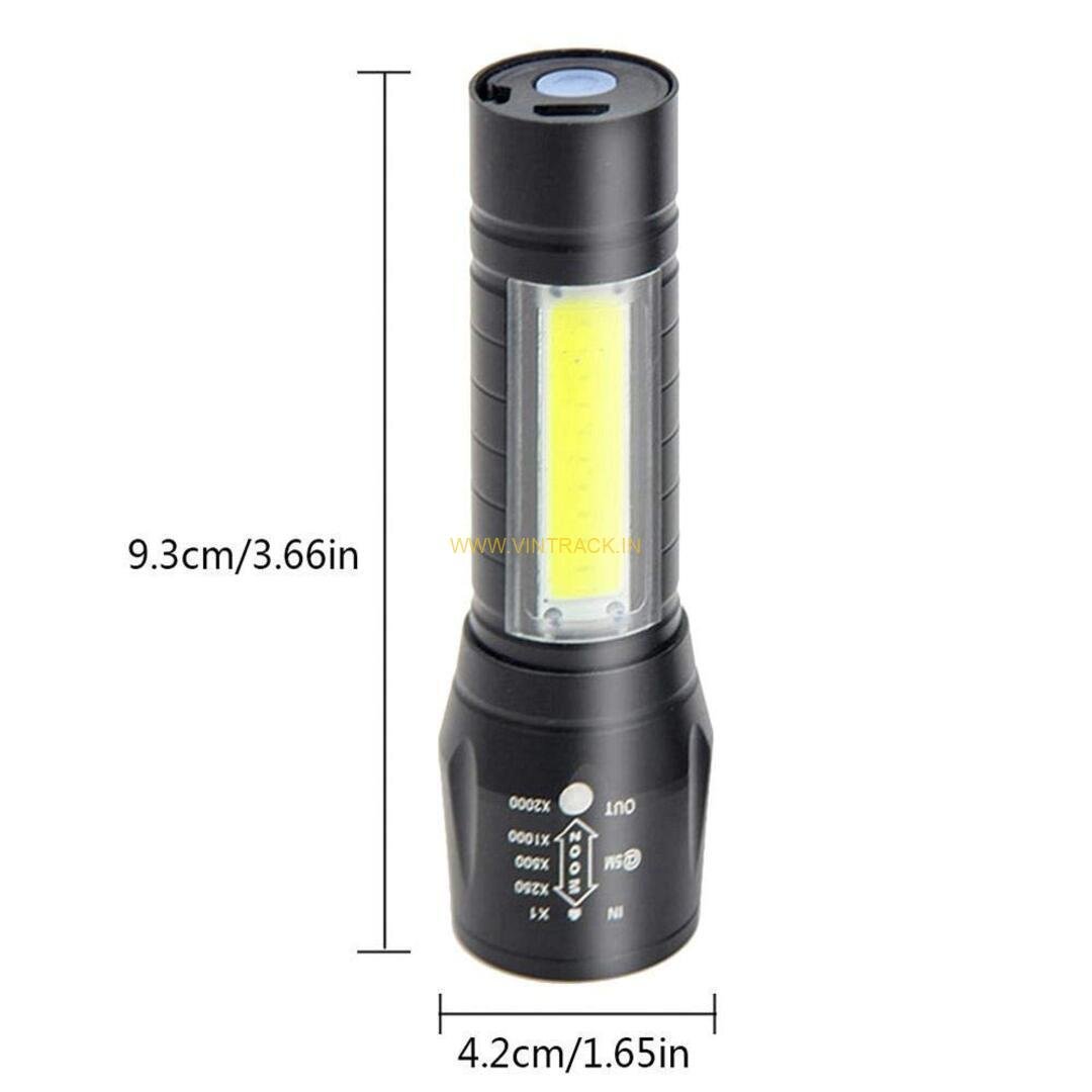 Multiple Rechargeable LED Torch | High-Power Flashlight with Long Battery Backup, Adjustable Brightness & Zoom | Portable, Durable Torch Light for Camping, Hiking, Emergency & Home Use - Image 3