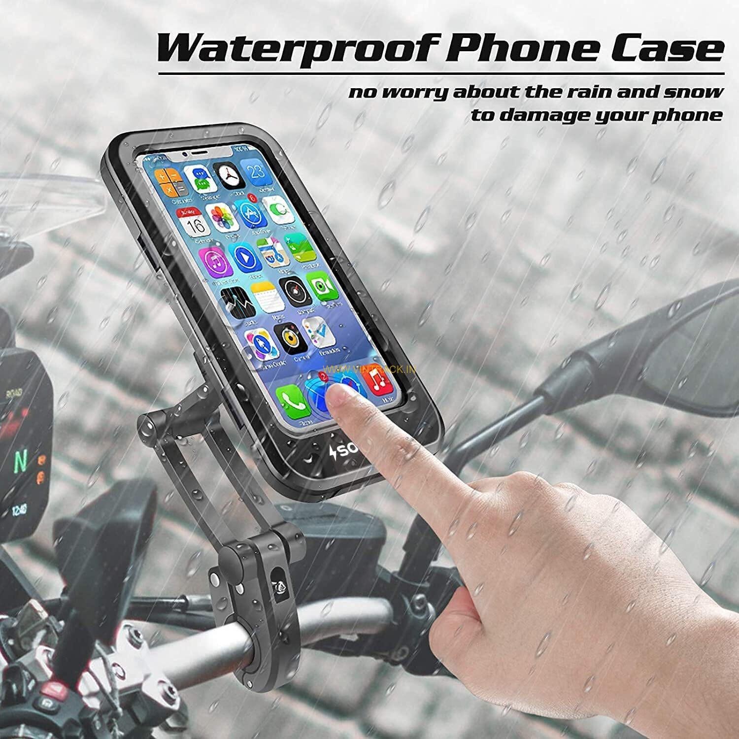 Hold Up Bike Phone Mount | Waterproof Cell Phone Holder with 360° Rotation for All Smartphones - Image 6