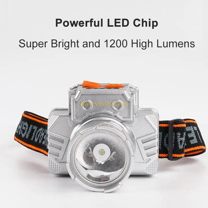 High Power LED Rechargeable Headlamp PS-59 | Headlight with Battery Indicator for Camping, Hiking, and Outdoor Use - Image 2