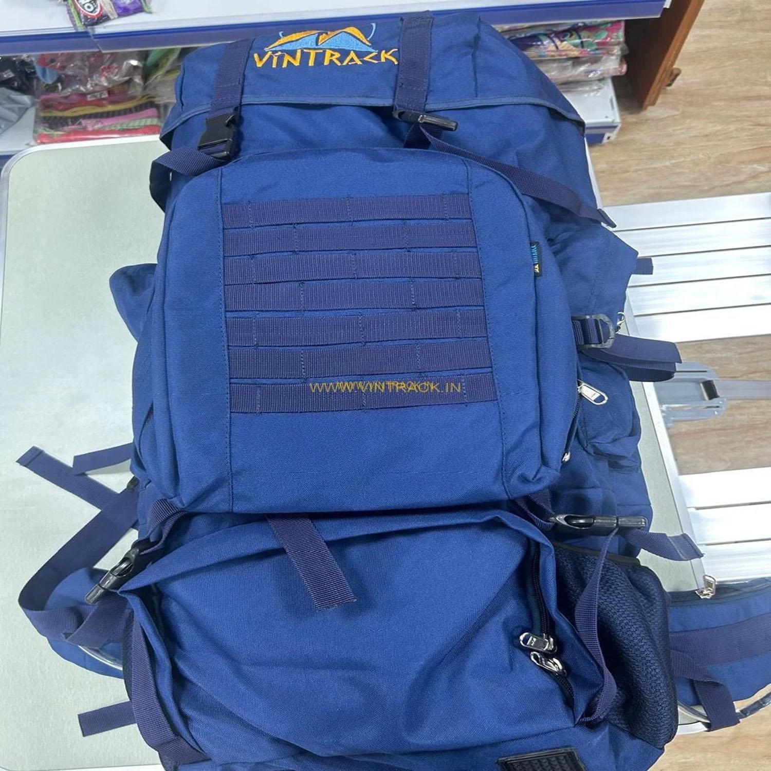 Vintrack (95 L) Pro Metal Frame Rucksack with Detachable Day Pack and Rain Cover for Trekking and Travelling - Image 2