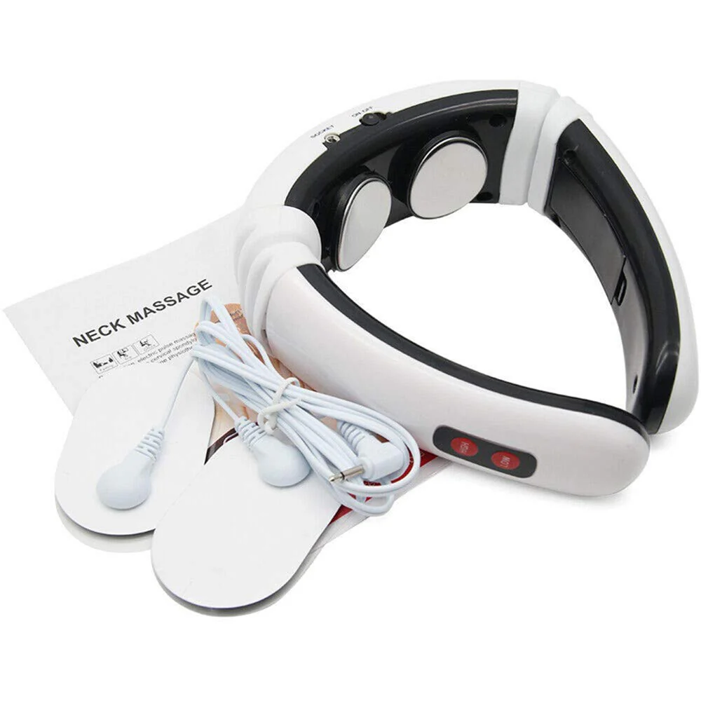 Electric Neck Massager with Pads – 3 Auto Massage Modes | Pain Relief & Muscle Relaxation Therapy Device