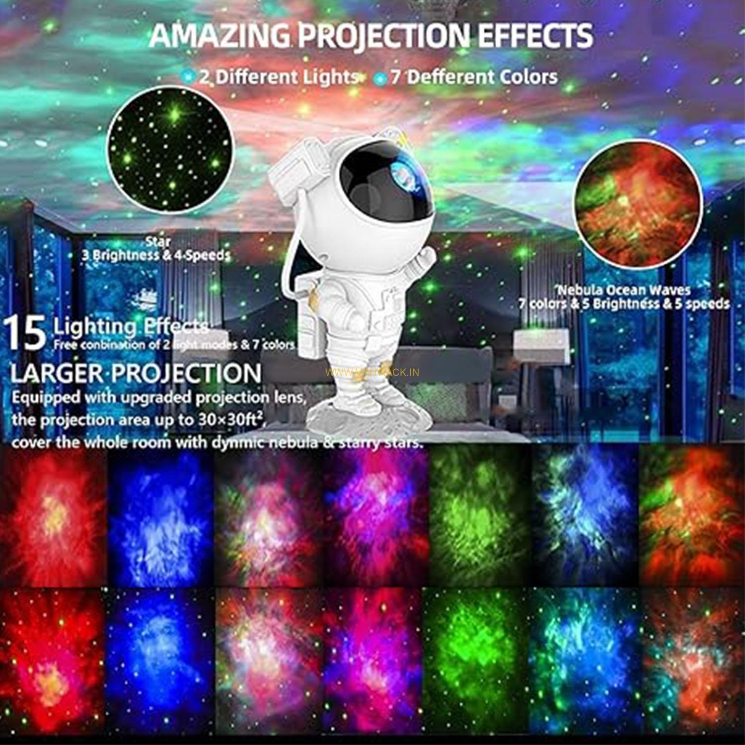 Astronaut Galaxy projector with remote control 360° Adjustable Timer Astronaut Nebula Night Light for Bedroom, Gaming Room, Home and Party - Image 3