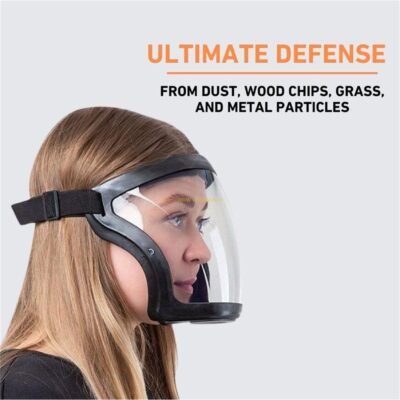 Komax Face Shield – Anti-Dust, Fog-Free Full Face Protection Mask | Reusable Safety Shield for Men & Women