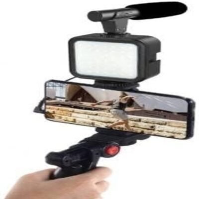 Generic On-Camera Lights & Vlogging Kit – Complete Video Making Package with Camera, Mic, and Tripod for Photography & Content Creation