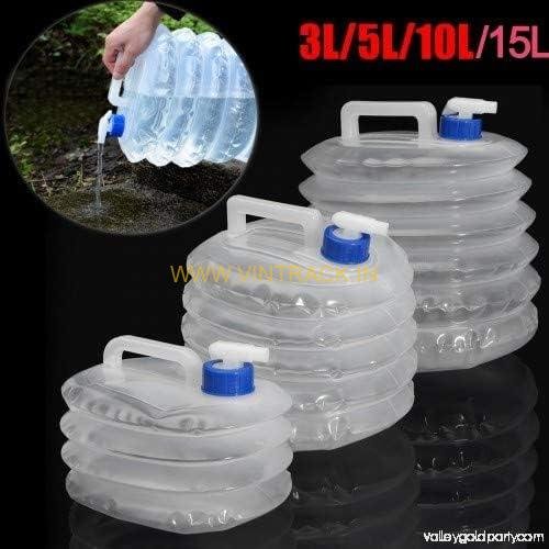 Folding 5L PE Drinking Water Bag | Collapsible Portable Water Storage for Camping, Hiking, Outdoor & Travel - Image 4