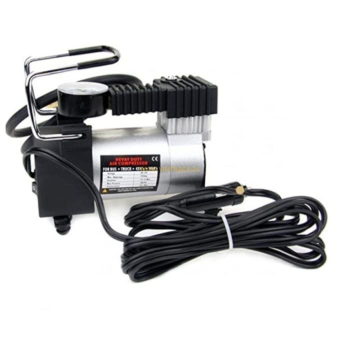 Heavy Duty 12V Electronic Car Tyre Inflator Pump – Copper Winding & Aluminium Body for Fast Inflation - Image 3