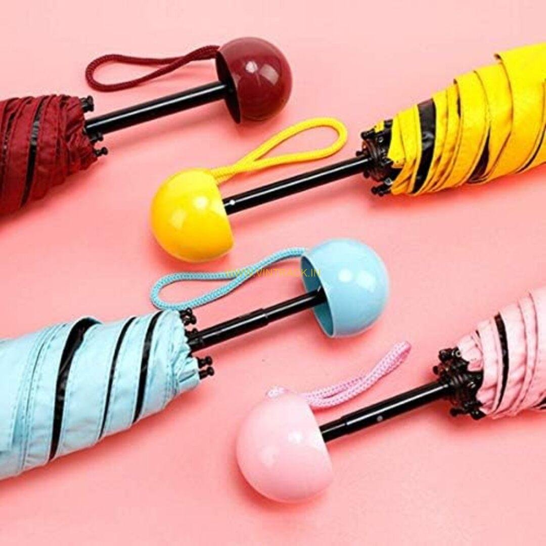 Mini Compact Umbrella – Windproof Travel Umbrella with Sun & Rain Protection and Capsule Case for Easy Storage - Image 6