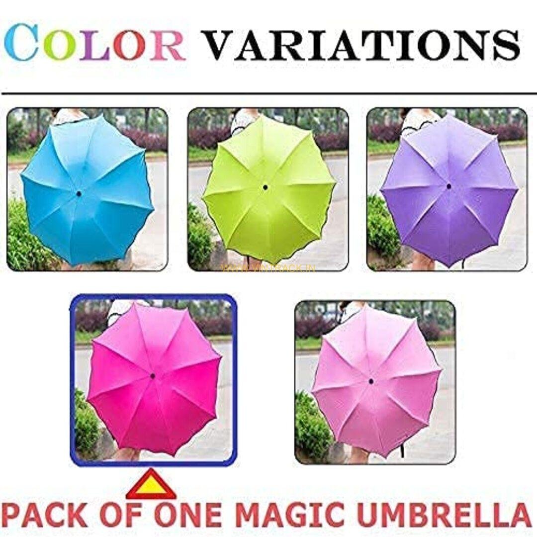 Unisex Changing Magic Blossoms 3-Fold Umbrella – Water-Activated Magic Print for Sun & Rain Protection - Image 6