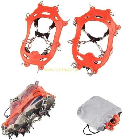 Crampons for Hiking & Trekking Boots – Anti-Slip Snow & Ice Traction Gear for Outdoor Adventure.