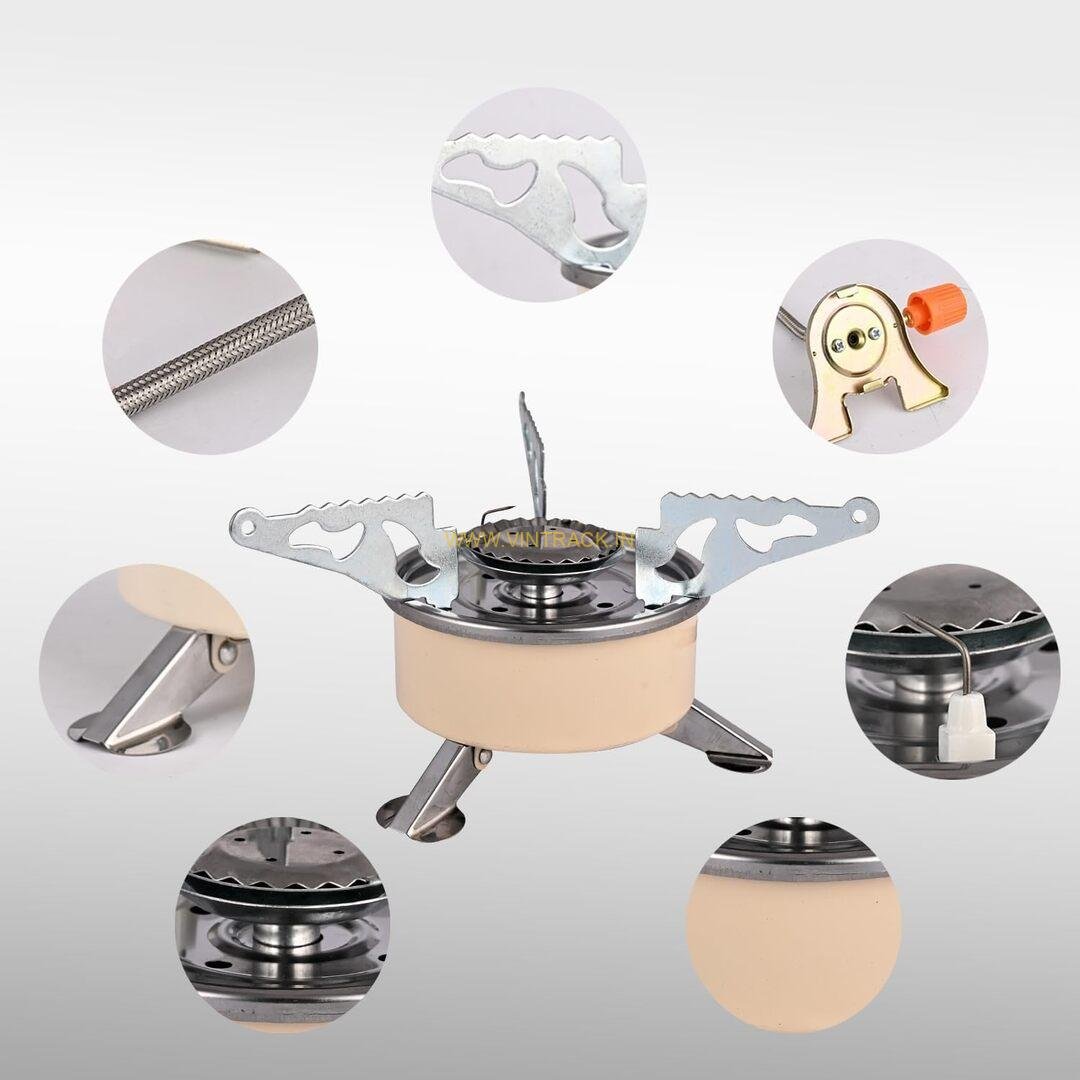 Portable Gas Stove with Pipe – Lightweight Camping Gas Burner for Outdoor Cooking, Hiking, Trekking & Travel - Image 2