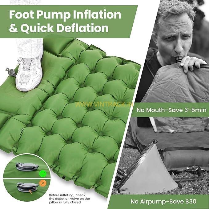 Premium Inflatable Air Bed for Sleeping, Camping & Travel | Self-Inflating Mattress with Built-in Pump | Versatile Air Mattress for Home & Outdoor Adventures - Image 3