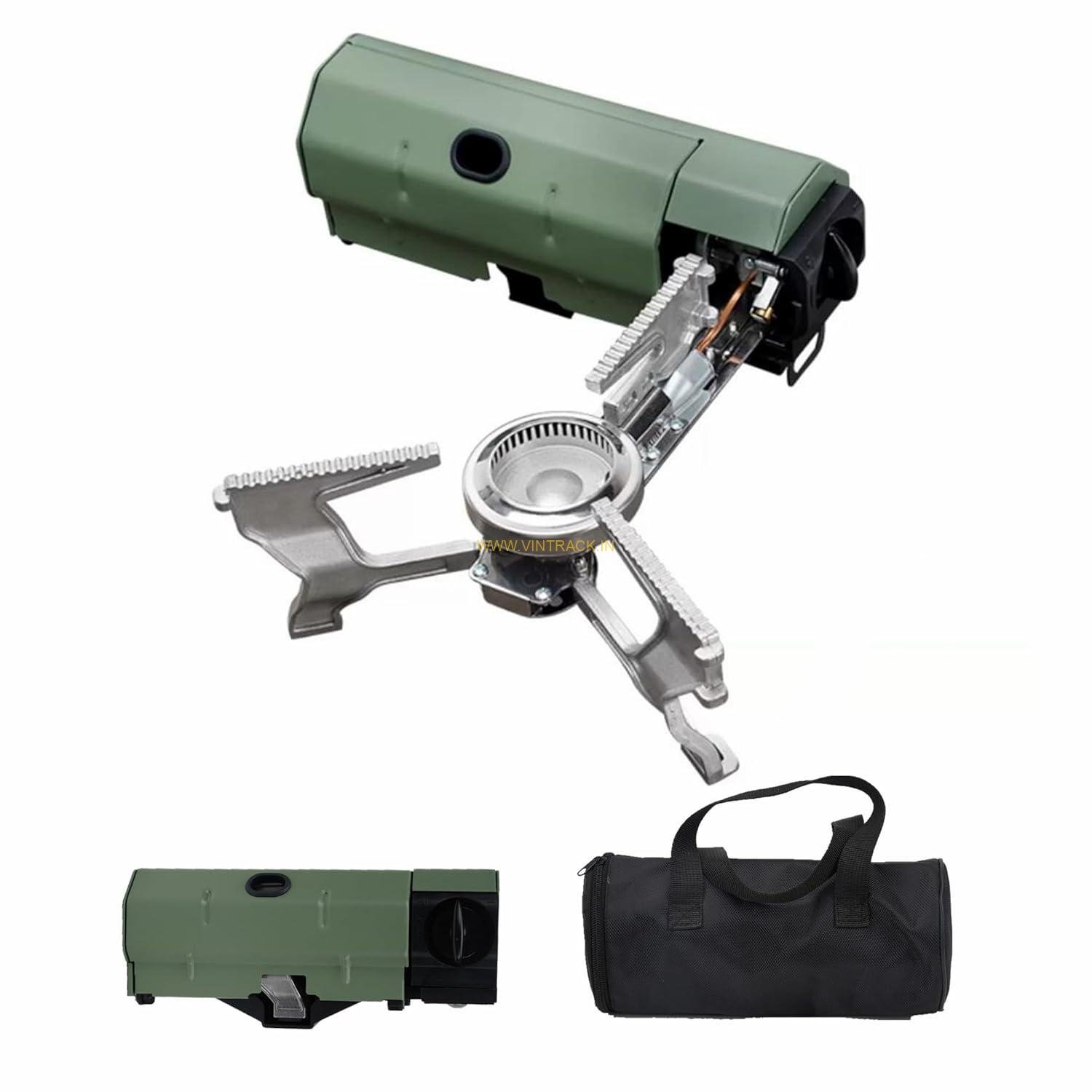 Foldable Camping Stove with Storage Bag – Portable Butane Gas Stove with Bottle Opener for Picnic, Backpacking, Hiking, Adventure & Home Travel
