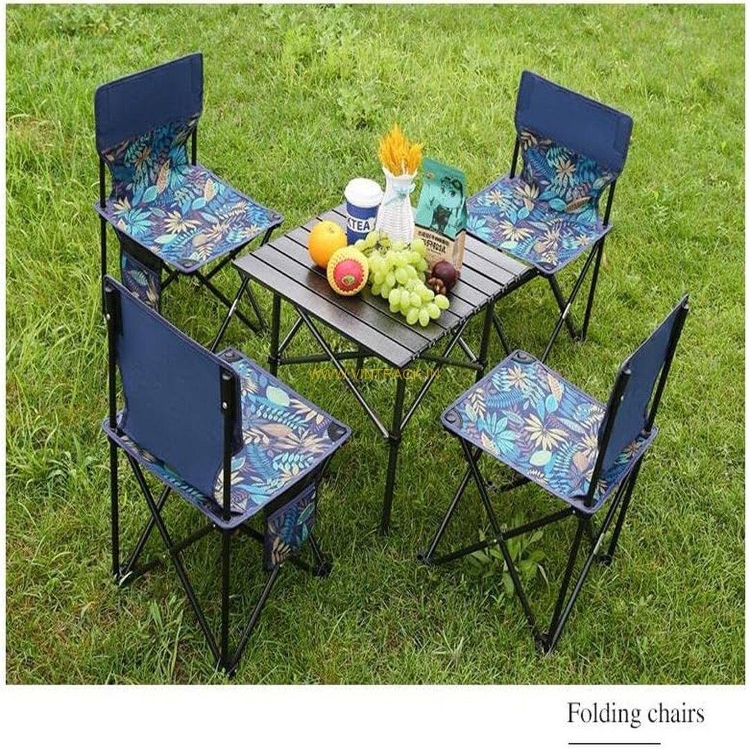 Portable Folding Picnic Camping Table with Chairs – Lightweight, Compact Outdoor Table & Chair Set for Hiking, Travel & Garden - Image 2