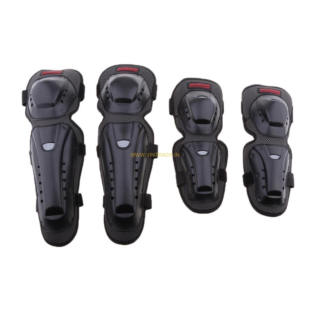 Elbow & Knee Protector Set with Steel Protection – 2pcs Elbow + 2pcs Knee Guards for Riding, Racing & Outdoor Sports