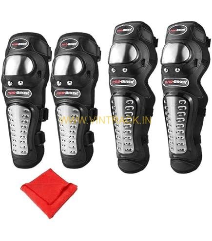 Elbow & Knee Protector Set with Steel Protection – 2pcs Elbow + 2pcs Knee Guards for Motorcycle Riding, Racing & Outdoor Sports - Image 2