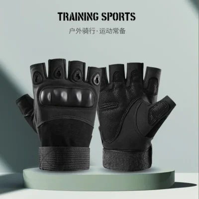 Half Finger Tactical Cycling Gloves for Men & Women – Breathable, Anti-Slip, Durable Sports Gloves.