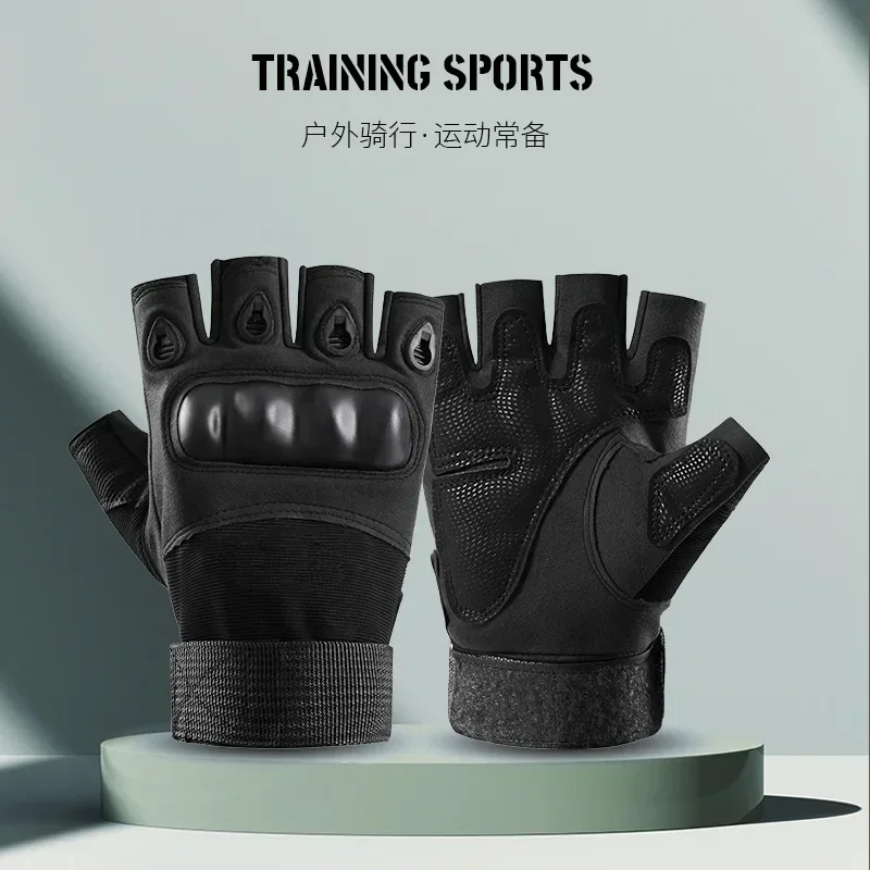 Half Finger Tactical Cycling Gloves for Men & Women – Breathable, Anti-Slip, Durable Sports Gloves.