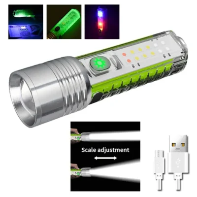 USB Rechargeable LED Torch | Portable Flashlight for Camping, Hiking, Emergency & Outdoor Use