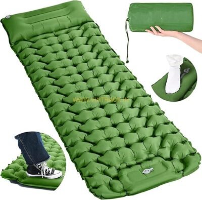Premium Inflatable Air Bed for Sleeping, Camping & Travel | Self-Inflating Mattress with Built-in Pump | Versatile Air Mattress for Home & Outdoor Adventures