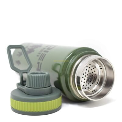 Rugged Soldier Flask Water Bottle | Durable Outdoor Sports & Military-Style Bottle for Camping, Trekking, Hiking & Travel