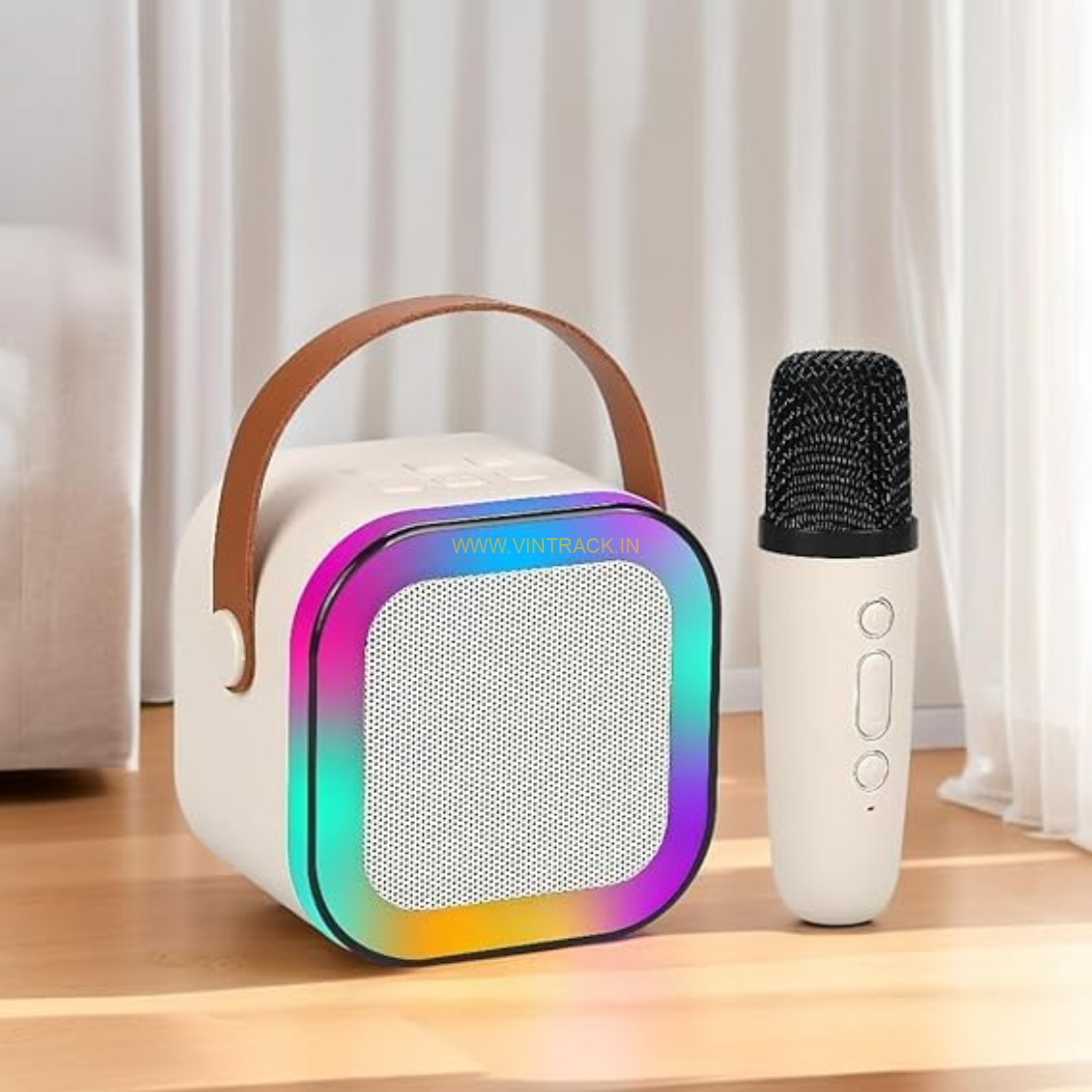 Mini Portable Bluetooth Karaoke Speaker with Wireless Microphone – Dynamic Lights, Perfect for Birthday Gifts, Home KTV, Outdoor & Travel - Image 7