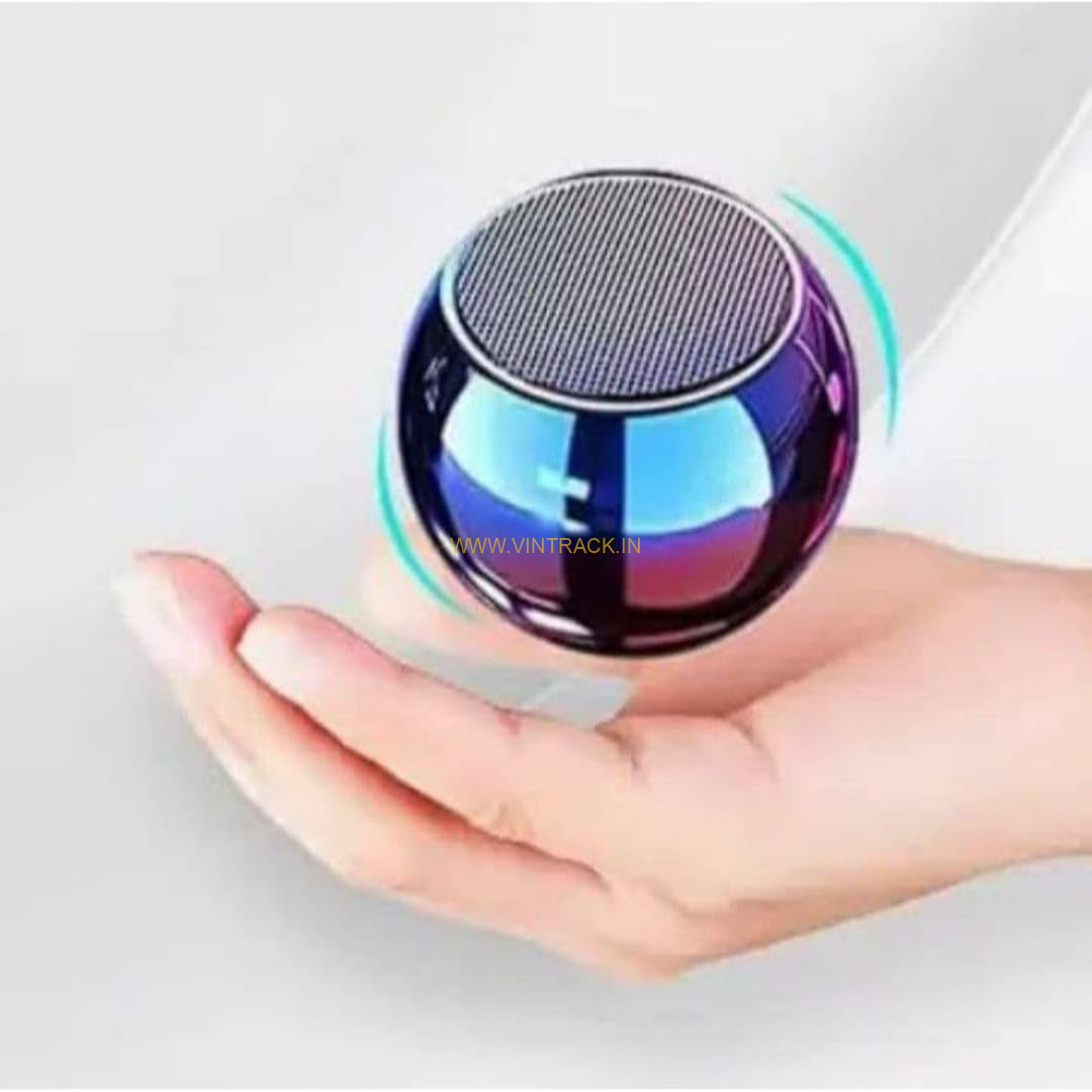 Ultra Mini Wireless Bluetooth Speaker – Heavy Metal Electroplating Round Design, Compact & Portable, Powerful Sound