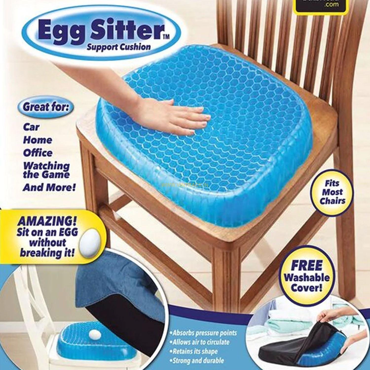 Egg Seater Silicone Gel Car Seat Cushion – Honeycomb Cooling Gel, Tailbone Relief & Non‑Slip Cover - Image 2