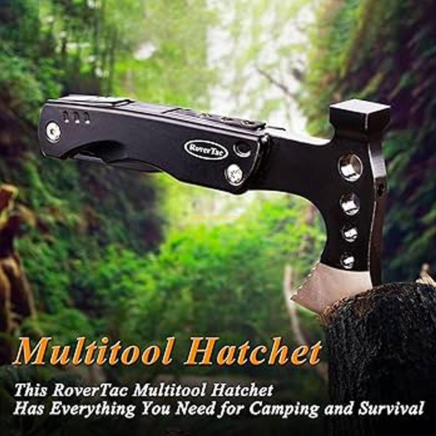 Camping Axe Survial Axe with Multitool with Durable Materials, Sharp Blade, Non-Slip, fire-Starter, Hammer Design, Rope-Cutter, Emergency Whistle, a Heavy Duty Axe for Your Next Trip! - Image 2