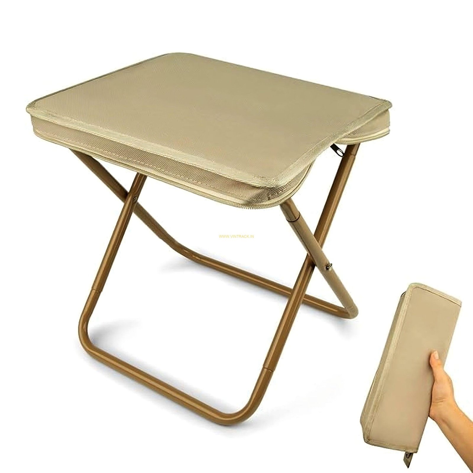 Portable Folding Camping Stool – Lightweight Collapsible Seat with Zip Pack for Outdoor Camping, Hiking, Fishing & Travel