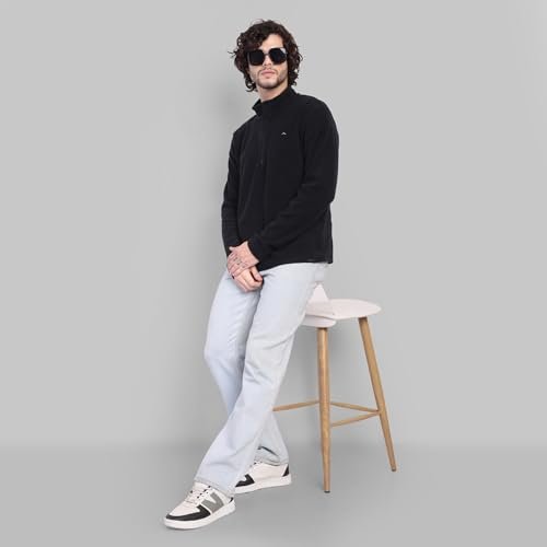 Classic Black Fleece Jacket for Men – Half Zip, Lightweight & Cozy ET 1000 Pullover Amazon.in: Clothing & Accessories - Image 3