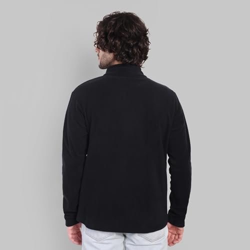 Classic Black Fleece Jacket for Men – Half Zip, Lightweight & Cozy ET 1000 Pullover Amazon.in: Clothing & Accessories - Image 8