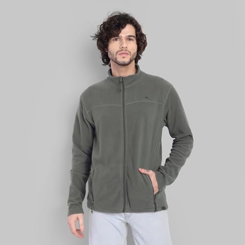 Men Full Zip Jacket - ET / 1000 - Pewter | Warm Winter Outdoor Jacket | Soft Polar Fleece Sweatshirt for Men (IN, Alpha, M, Regular) - Image 3