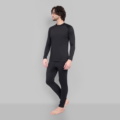 Buy Fleece Men Thermal Upper - EH / 500 | Warm Winter Inner Wear Set for Men | Soft Stretchable Thermal Top | Lightweight Heat Retention Base Layer for Cold Weather, Trekking & Outdoor Activities (XL) - Image 2