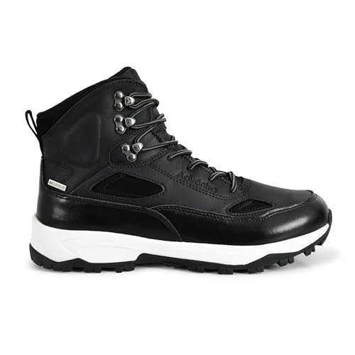 Buy  Men’s Waterproof Trekking Shoes | Edge ET 1105 | Mid-High Ankle Hiking Boots | Cushion Comfort | Anti-Slip Grip | Black Outdoor Trail Shoes