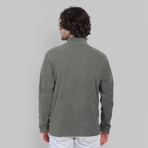 Men Full Zip Jacket - ET / 1000 - Pewter | Warm Winter Outdoor Jacket | Soft Polar Fleece Sweatshirt for Men (IN, Alpha, M, Regular) - Image 5