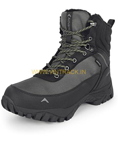 Buy ADVENTRA Men's Waterproof Hiking Boots, Mid-Top, Uniform Green, Round Toe, Mountain Trekking, Anti-Slip Grip, Lace-Up Closure, ET1101 - Image 2