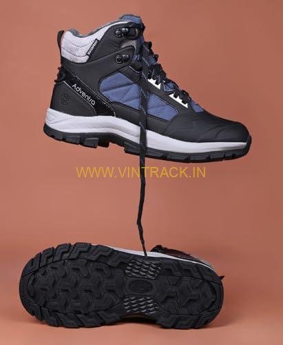 Buy ADVENTRA Men's Waterproof Hiking Boots, Mid-Top Ankle, French Navy Blue, Round Toe, Anti-Slip Grip for Mountain Trail Trekking, WH1104 - Image 5