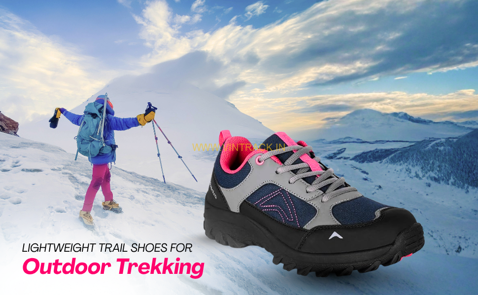 Buy ADVENTRA Women's Low Ankle Hiking Shoes - EH 500 | Non-Slip, Lightweight Trail Shoes for Outdoor Trekking & Walking Multicolor (UK Footwear Size System, Adult, Men, Numeric, Medium, 4) - Image 7