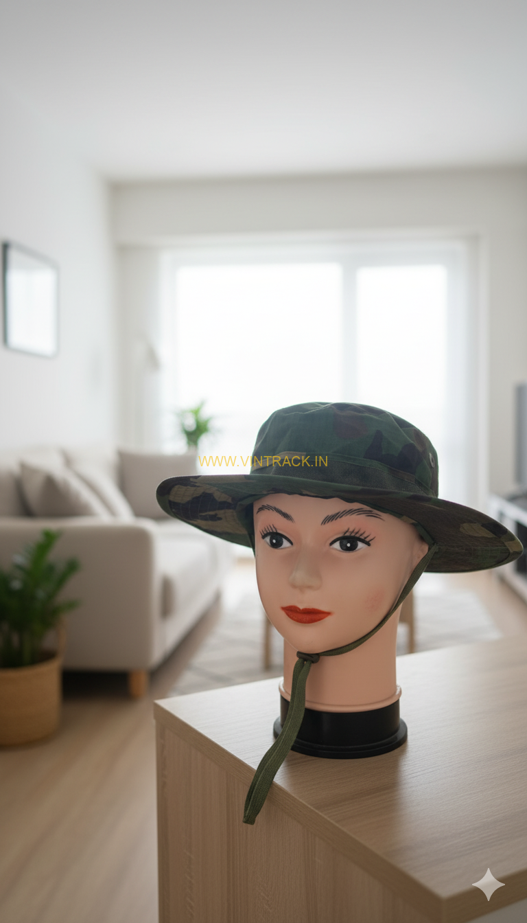 Bucket Hat,Camouflage Cotton Fishing Sun Hat Outdoor Hunting Hat for Child Men and Women - Image 2
